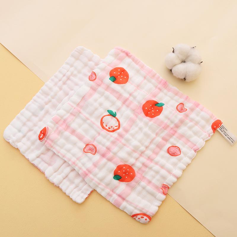 High-Density Pure Cotton Baby and Toddler Towel Set: Cartoon Drool Bib & Thin Hand Towel