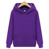 Men Unisex Solid Color Women Hoodie with Front Pocket for Spring and Autumn