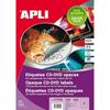 Étiquettes CD/DVD - APLI - 200 Étiquettes - Ø 117 Mm - Couverture Complète - Blanc