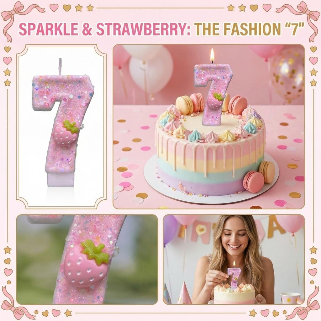 Fashion Cartoon Creative Birthday Candles Party Digital Candles