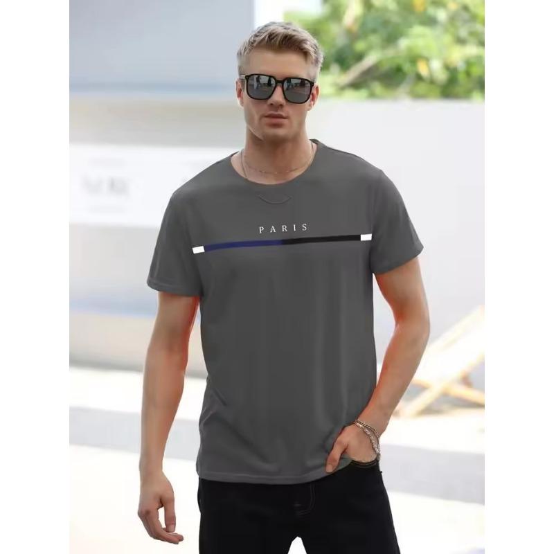 

Футболка мужская с 3D-принтом с узором на тему Парижа, удобная, летняя, дышащая одежда XS