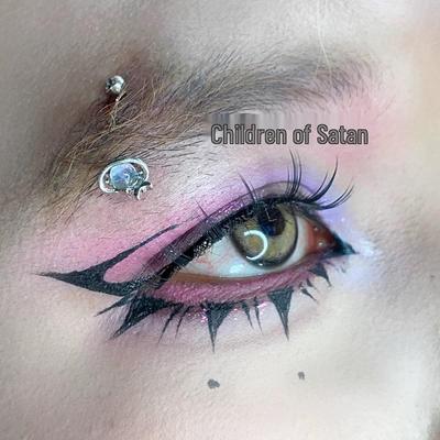 Satan's Moonstone Flash Curved Eyebrow, Lip, and Cartilage Piercing