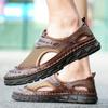 Fashionable Men's Sandals Stitching Design Versatile Hollow Out Breathable Comfortable Flat Shoes Commuting Daily Casual Shoes