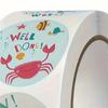500pcs Animal Cartoon Stickers Cute Round Patterns Sealing Pasters for School Reward Teacher Supplies Photocard Decor Lables