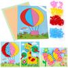 2~4PCS Fur Ball Sticker Painting Children Handmade Cute Cartoon Drawing DIY Handicrafts Various Patterns Decorations TMZ