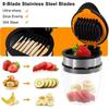 Press Type Strawberry Cutter 304 Stainless Steel Vegetable Chopper Red Dates Slicer  Kitchen Gadget