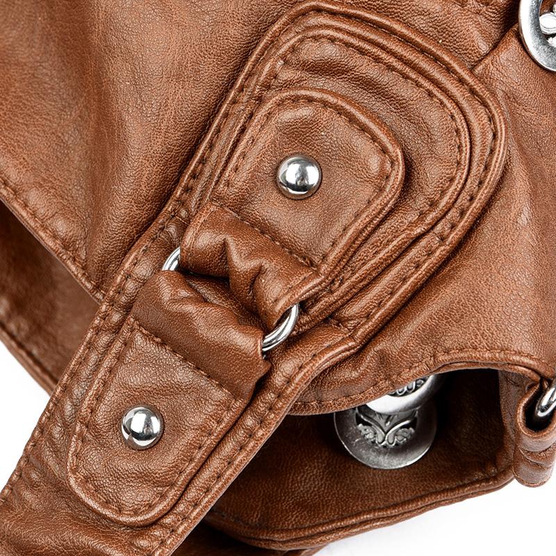 Vintage Leder Schulter Tasche Handtasche Mittleren Alters Mutter Tasche