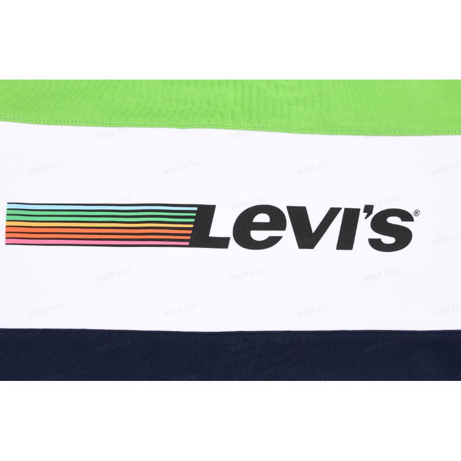 Levis Bluza Męska z Logo w Bloku Kolorów Modna Casualowa Pulower z Długim Rękawem Zielona 85581-0000
