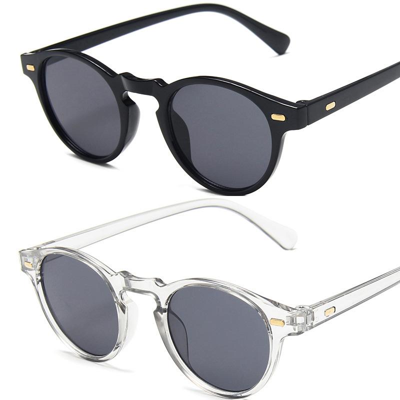 2PCS Classic Fashion Round Sunglasses Women Men Simple Trend Brand Designer Sun Glasses Fishing Male Female Glasses UV400