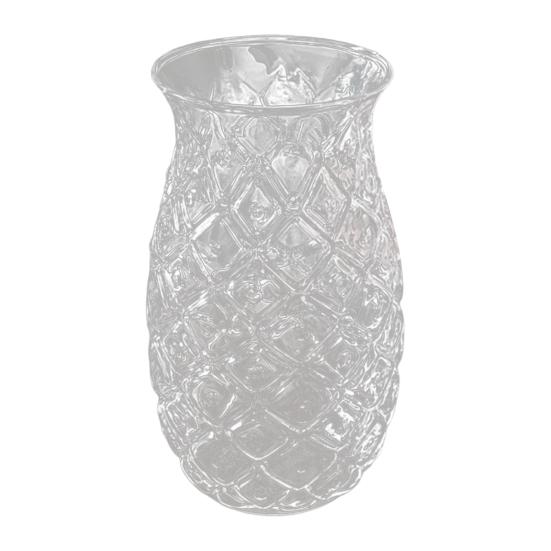 Pineapple Embossed Glass Cup 480ml Juicer Tumbler for Cold Drinks