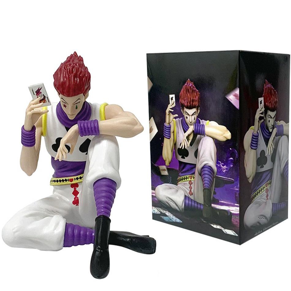 

New Hunter×Hunter Anime Figure Phantom Troupe Hisoka Action Figure Sitting Posture Pvc Car Decoration Doll Children Toys Gifts (As shown-16843)-