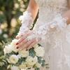 1 Pair Classic Bride Gloves Flower Finger Hook Lace Gloves  Wedding Ceremony