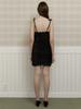 KINDABABY Black Velvet Flower Mini Dress