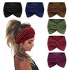 Wecoe Headbands for Women, 6pcs Fashion Knotted Headbands Wide Elastic Thick Turban Headbands for Wigs African Hair Head Wrap Sweat Headbands Workout