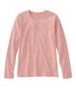 Long Sleeve Crew US Fit Creamy 1000162449 L.L.Bean Women's L.L.Bean Tee, Neck, Regular, L, Apricot, Pink,