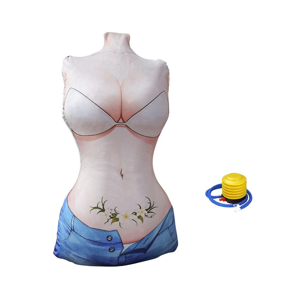 Men's Inflatable Pillow Sex Doll PVC Mold Animation Style Fun Auxiliary Props Masturbation Cup Erotic Adult Sex Toy