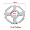 428 Chains 37T/40T/41T/43T/48T 37MM-76MM Motorcycle Chain Sprockets Rear Back Sprocket Cog For 110cc 125cc 140cc Dirt Pit Bike