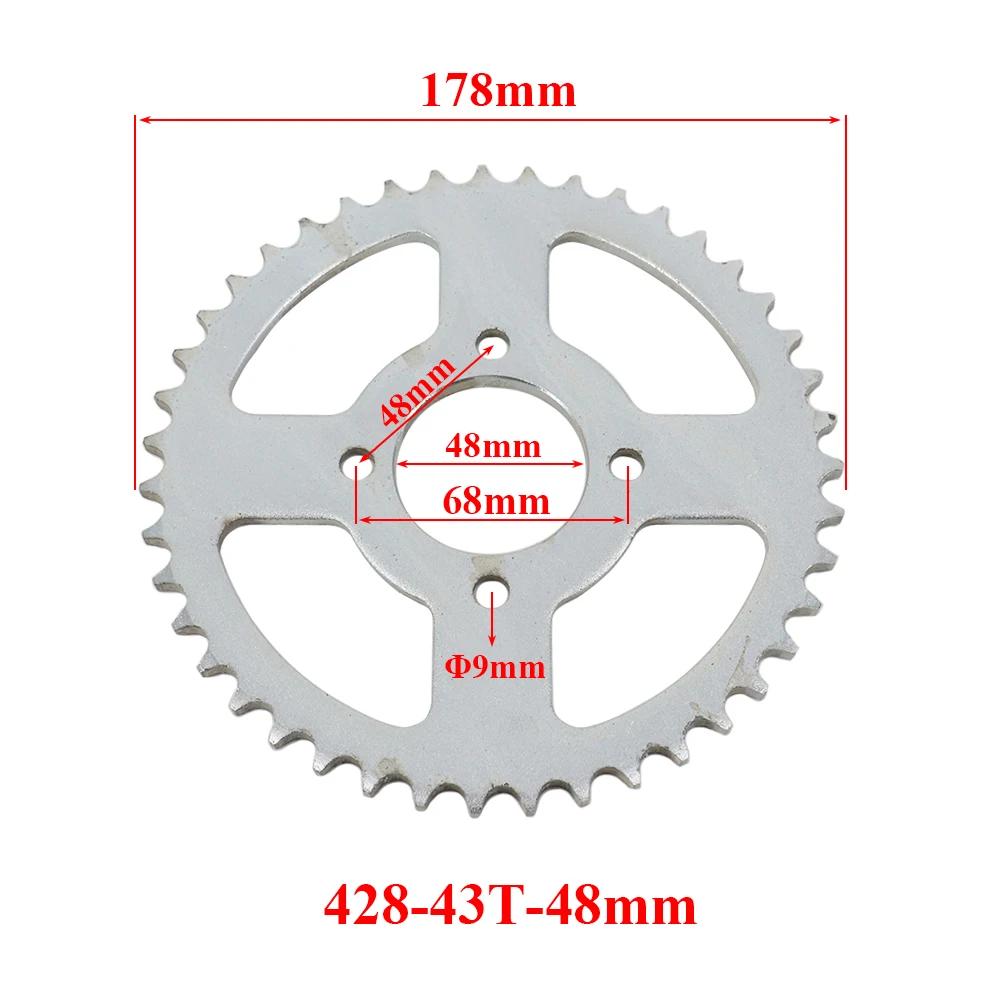 428 Chains 37T/40T/41T/43T/48T 37MM-76MM Motorcycle Chain Sprockets Rear Back Sprocket Cog For 110cc 125cc 140cc Dirt Pit Bike