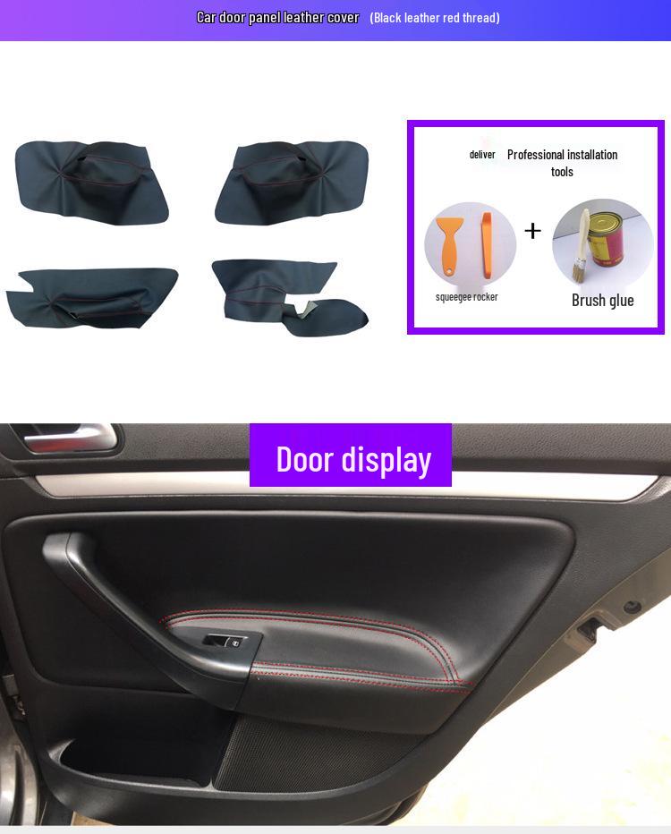 Volkswagen Sagitar Golf 6 Wagon 5-Door Microfiber Leather Door Panel Wrap (2006-2011)
