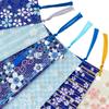 Kawasumi Washi Yuzen Washi Special Cherry Blossom 6 Sheets Stencil-Dyed Bookmarks, Selection, Pattern, Blue,