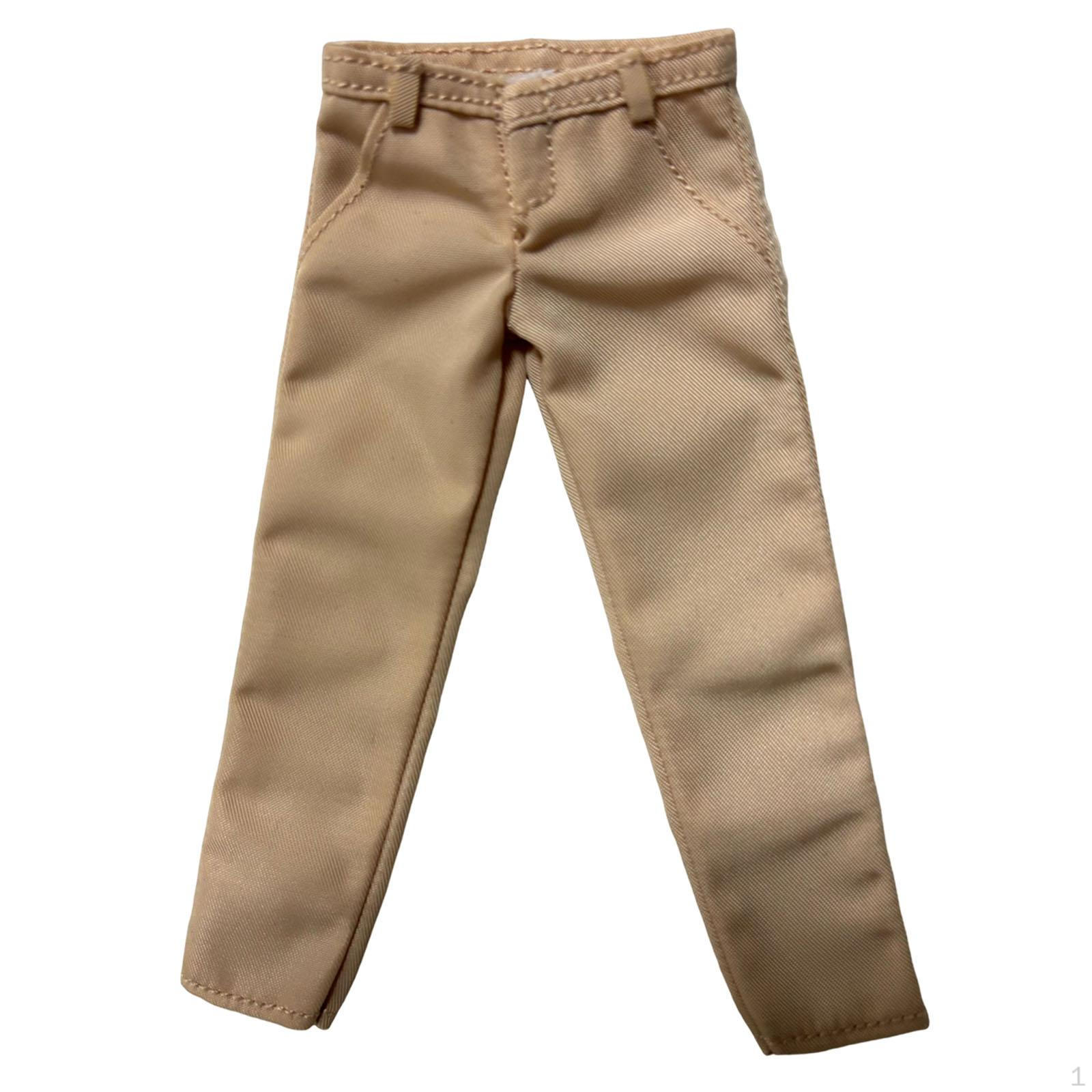 

1:12 Scale Figure Pants Khaki Accessories,Cosplay Versatile Stylish Decor Body Doll 3 inch Length