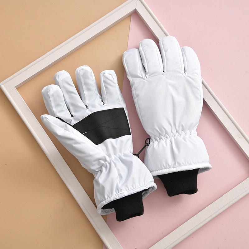 

Зимние новые мужские и женские лыжные теплые перчатки для альпинизма, мотоциклетной езды, утолщенные холодостойкие водонепроницаемые перчатки 26*13cm белый