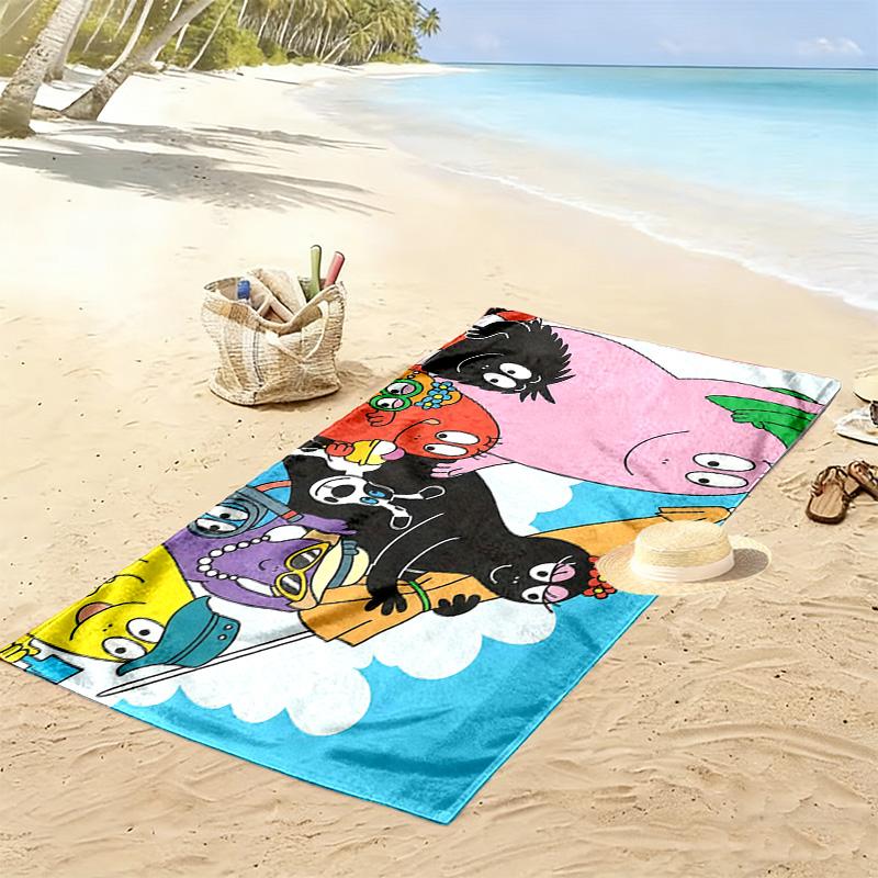Barbapapa3 Print Beach Towel, Large Soft Quick Dry Towel for Beach Camping Swimming