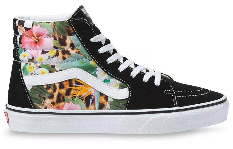 Vans Sk8 Hi Tropikalny Zwierzęcy Kratka Czarny Damskie VN0A4U3C2FB