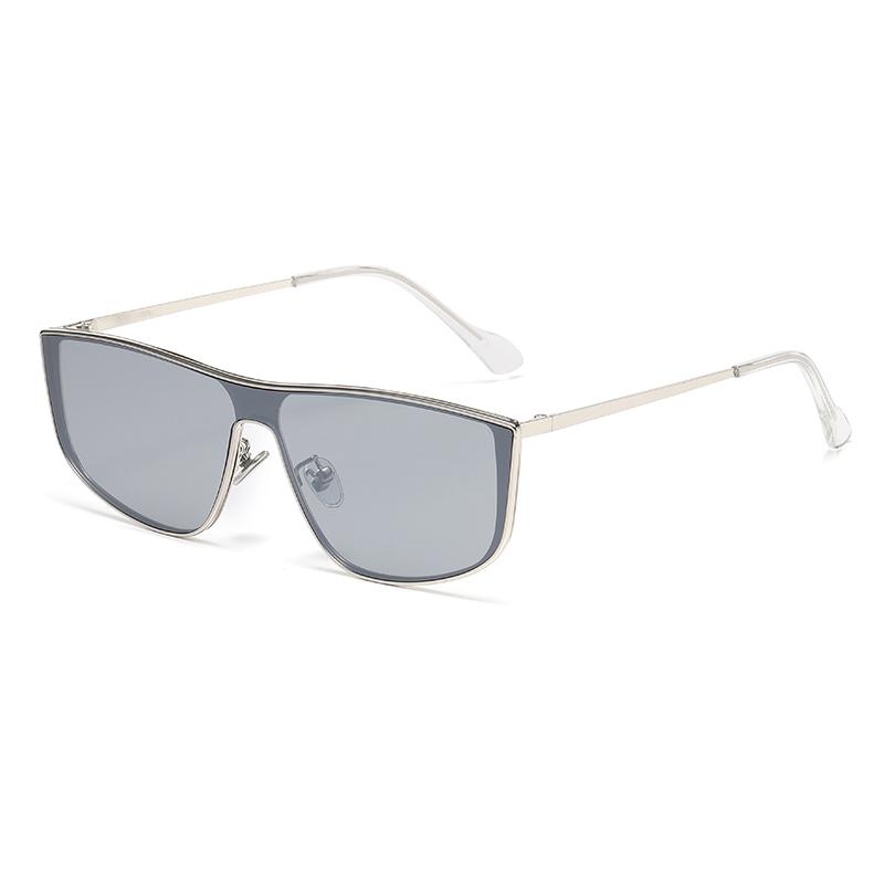 

Luxury-Style Metal Sunglasses - Fashionable, Retro and Versatile Sun Glasses with UV Protection and Sunscreen Function 2507 серебряный