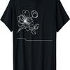 Einlinien-Zeichnung Kirschblüten T-Shirt(4)