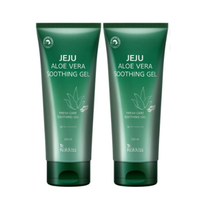 

ROKKISS Jeju Aloe Vera Soothing Gel 250ml x 2 – Hydrating & Cooling Moisturizing Gel | Korean Skincare