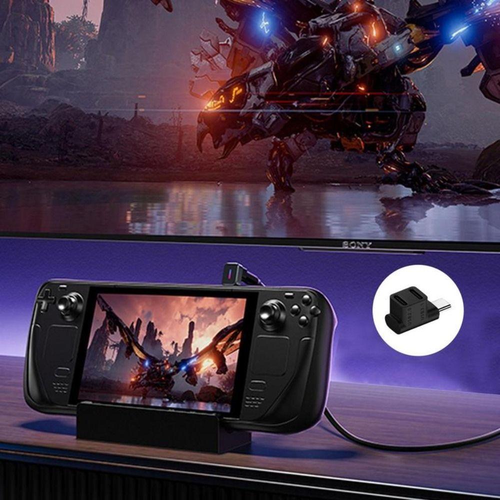 Connector 2 In 1 USB C Adapter Fast Charging Adapter 90 Degree USB C Extender Right Angle Converter