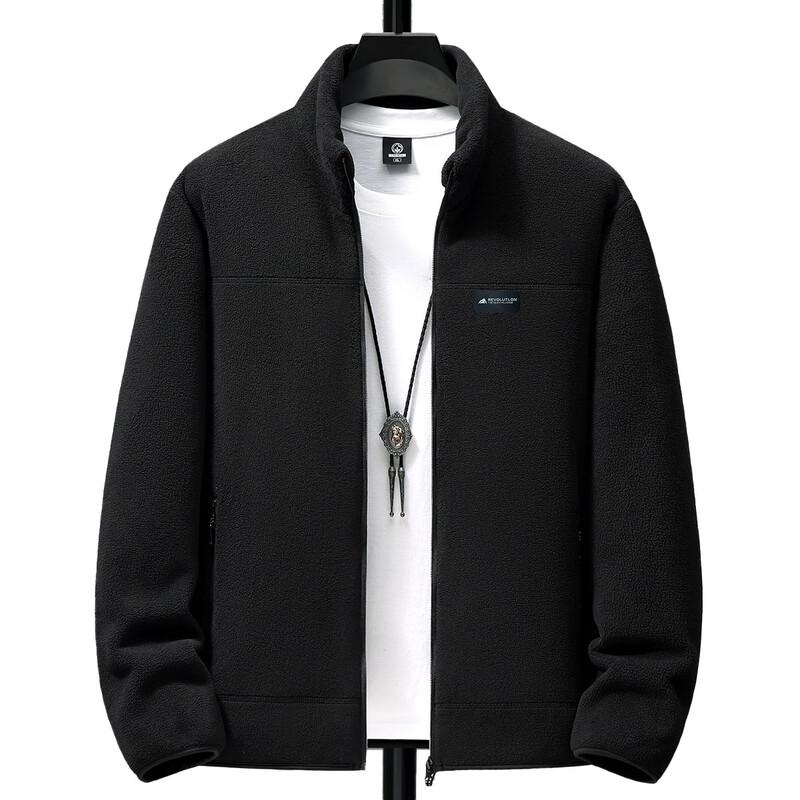 Xue Zhong Fei Men's Fleece Stand-Collar Jacket