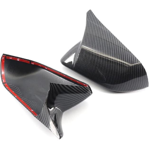 GSRECY Side Door Rear View Mirror Cover Cap Rearview Mirrors Trim Exterior Accessories Compatible with Ford Mustang 2015-2022, Without Turn Signal