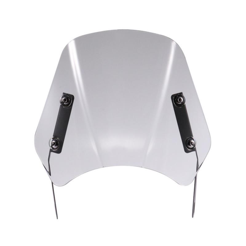 Universal Motorcycle Wind Shield 5"-7", Transparent Grey