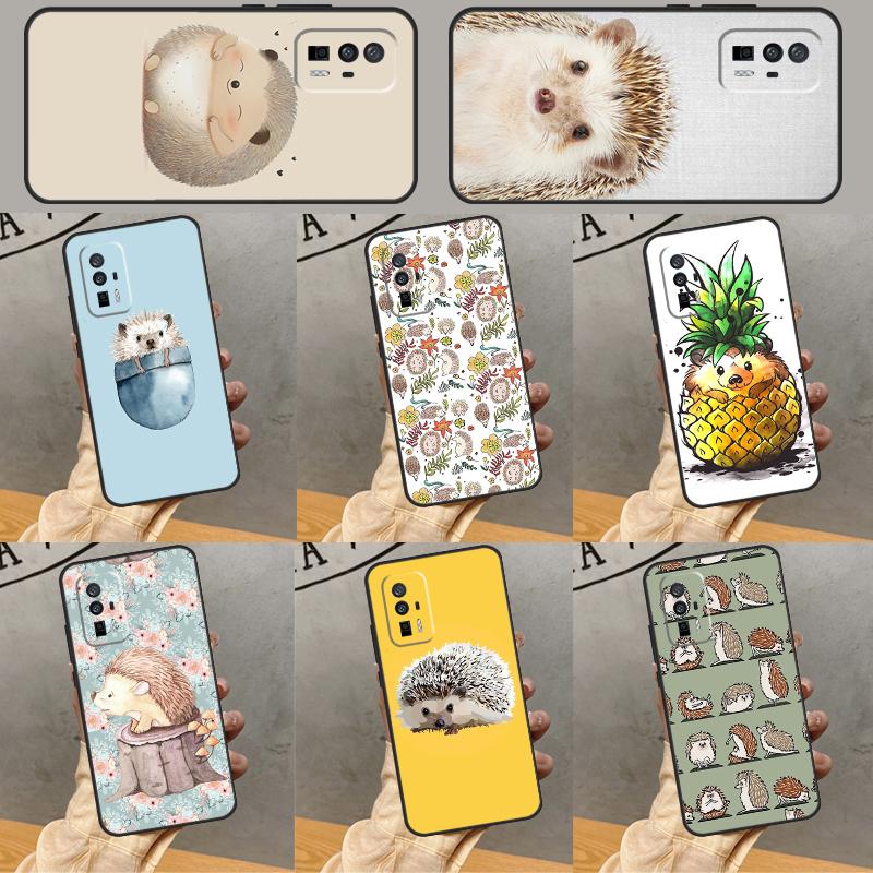 Animal Hedgehog Case For Xiaomi 14T Pro 13T 11T 12T 13 14 15 Ultra POCO X6 X7 Pro X3 X5 M6 F5 F6 Pro Cover