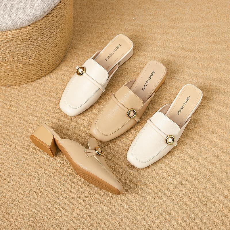 Huiliya bag head half slippers women's outer wear 2025 new French Muller shoes sandals fashion shoes X309-99