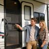 Aluminum RV Screen Door Handle Adjustable Aluminum Crossbar RV Entry Handle  RV Screen Door
