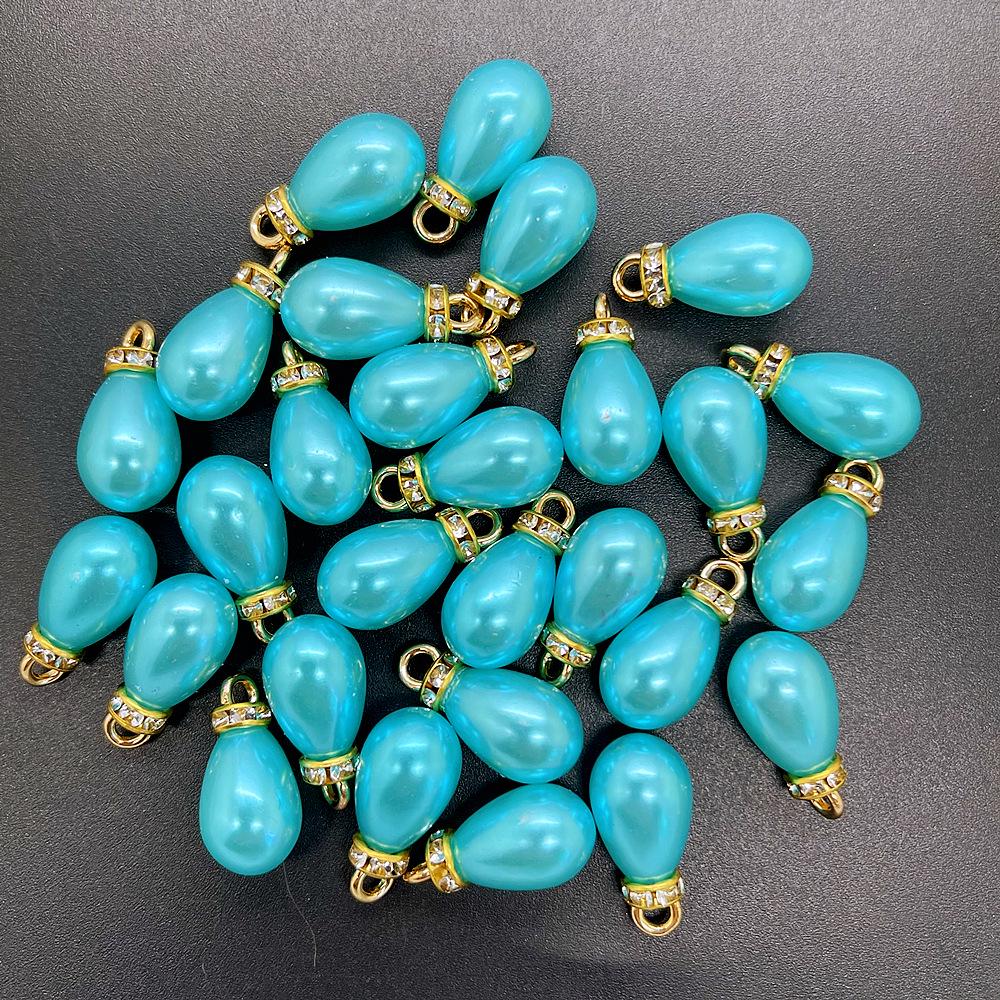 Lustrous Teardrop Imitation Pearl Pendant DIY Charm Jewelry Accessories