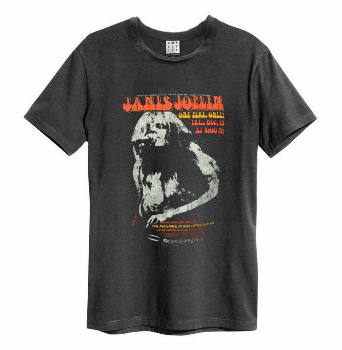 Amplified Janis Joplin Madison Square Official Merch T-Shirt Dark Gray XXXXL