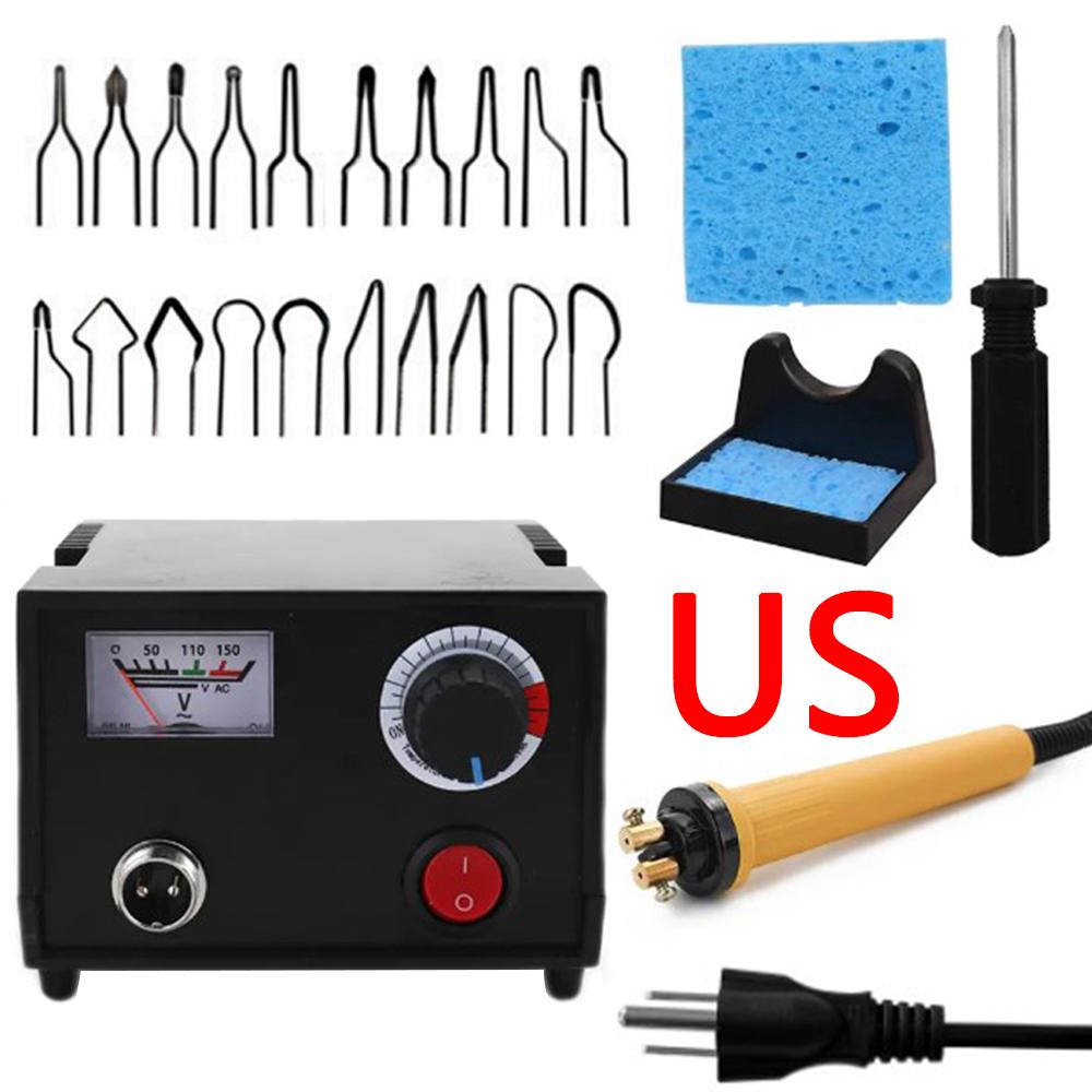 Wood Burner Pyrography Pen Burning Machine Gourd Crafts Tool Set With Welding Wire Top Adjustable Temperature