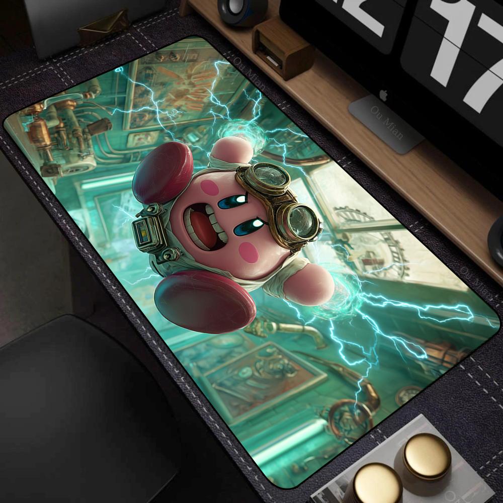 K-Kirbys Mouse Pad Kawaii Pink Mousepad New Arrivals Large Gaming Msusepad XXL Gamer Anti-slip Rubber Desk Mat Size For Keyboard