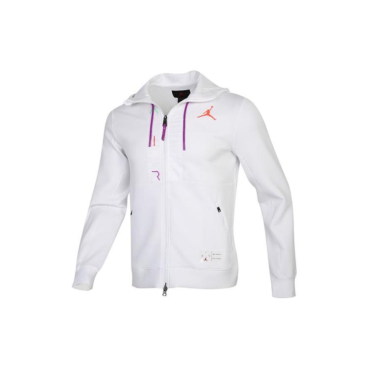 Air Jordan Fleece Full-length zipper Cardigan Jacket White Men s CK6448-100 L