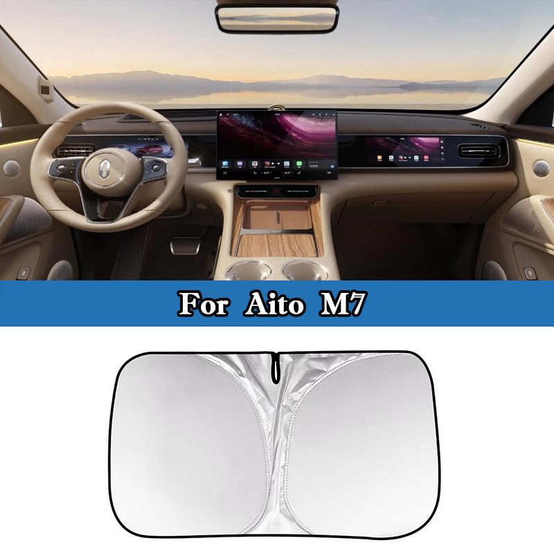 For Huawei Aito M5 M7 M8 M9 Car Windshield Sunshade Cover Foldable Front Window Sun Visor Blocks UV Refletive Protector Cover