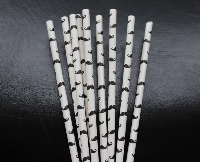 Arrival 25pcs/Lot Event & Party Supplies Mustache/Beard Paper Straws for Birthday Wedding Party Dec