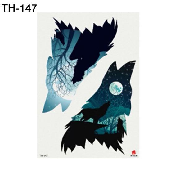 Animal câine urs braț umăr impermeabil temporar tatuaj fals autocolant cadou