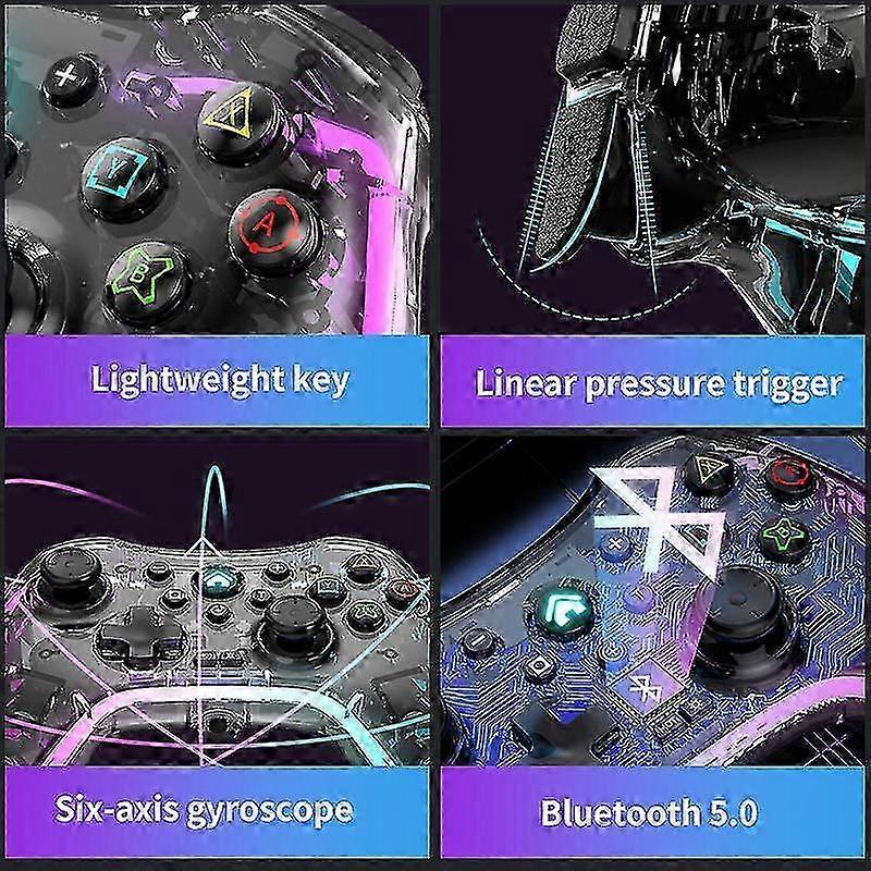 2025 Hasacool Switch Pro Controllers Way Compatible Nintendo Switch/switch Lite/oled, Wireless Switch Controller Gamepad Joystick With Turbo/precise M