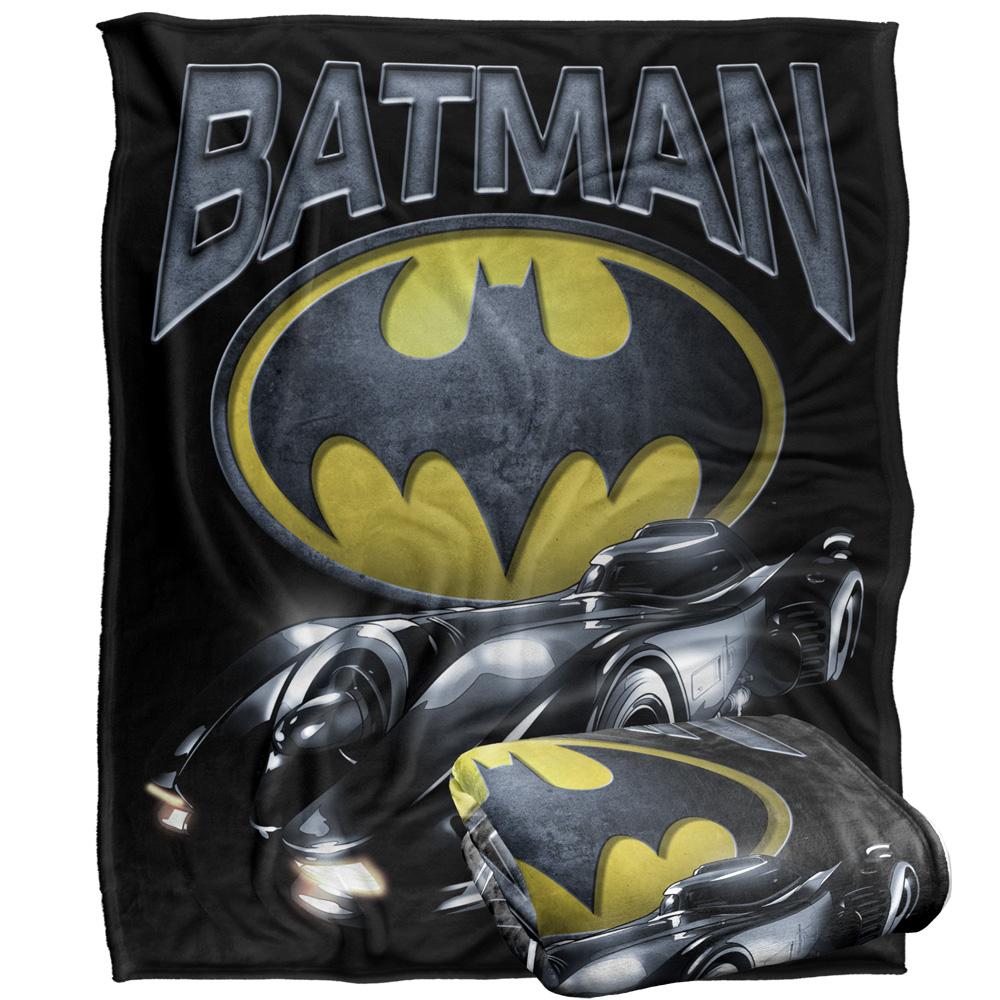 Batman Batmobile Logo Blanket