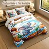 Elephant Theme Personalized 3Pcs Bedding Set Custom Text & Name 1 Sheet 2 Pillowcases Household Bedding 1pc