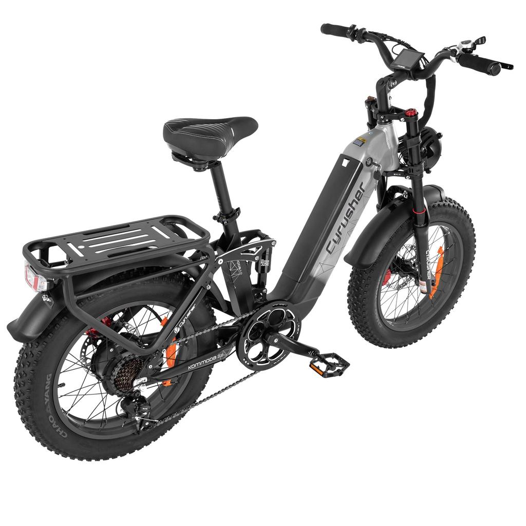 Cyrusher Kommoda 2.0 Mountain E-Bike für Erwachsene 48V20Ah Akku 250W Einzelmotor Elektrofahrrad 20 Zoll Offroad-Reifen Urbanes Pendler-E-Bike